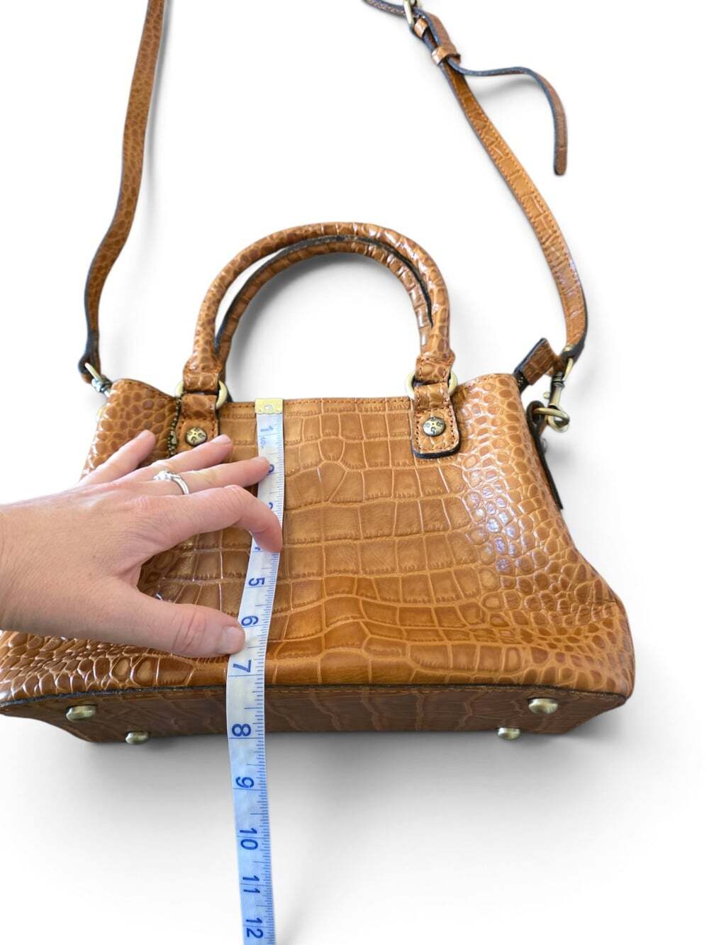 Patricia Nash Norcia Medium Satchel Croc Embossed Leather 10th Anniversary Bag - Picture 15 of 15